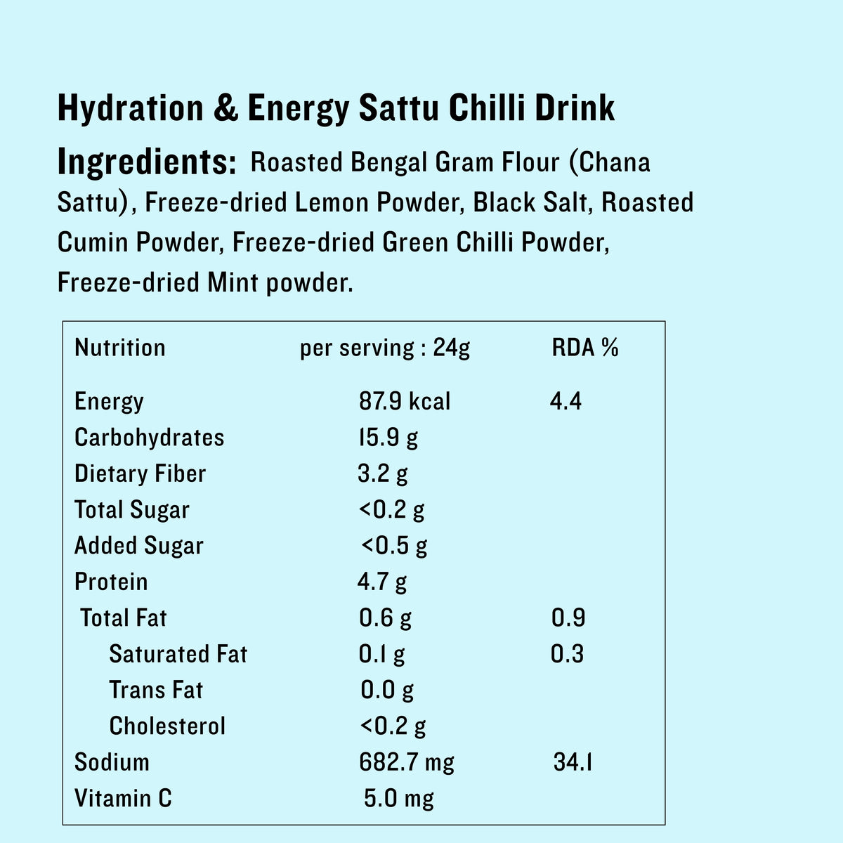 Hydration & Energy Sattu Chilli Lemon Drink