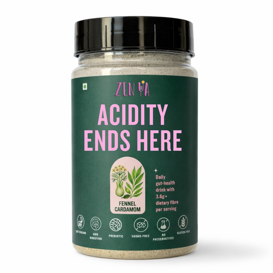 Jar of a health supplement with a green label and black lid on a white background