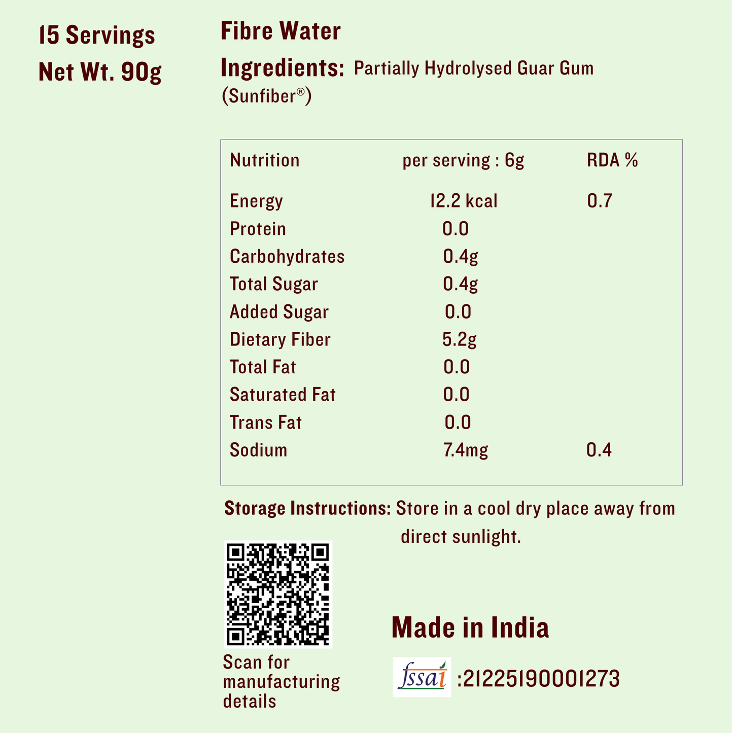 Fibre Water | Unflavoured