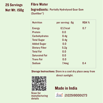 Fibre Water | Unflavoured | 25 Servings