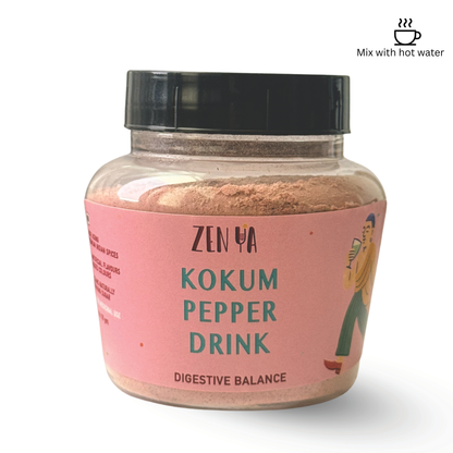 Jar of Zen Ya Kokum Pepper Drink on a white background